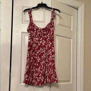 Free People Red Floral Mini Dress